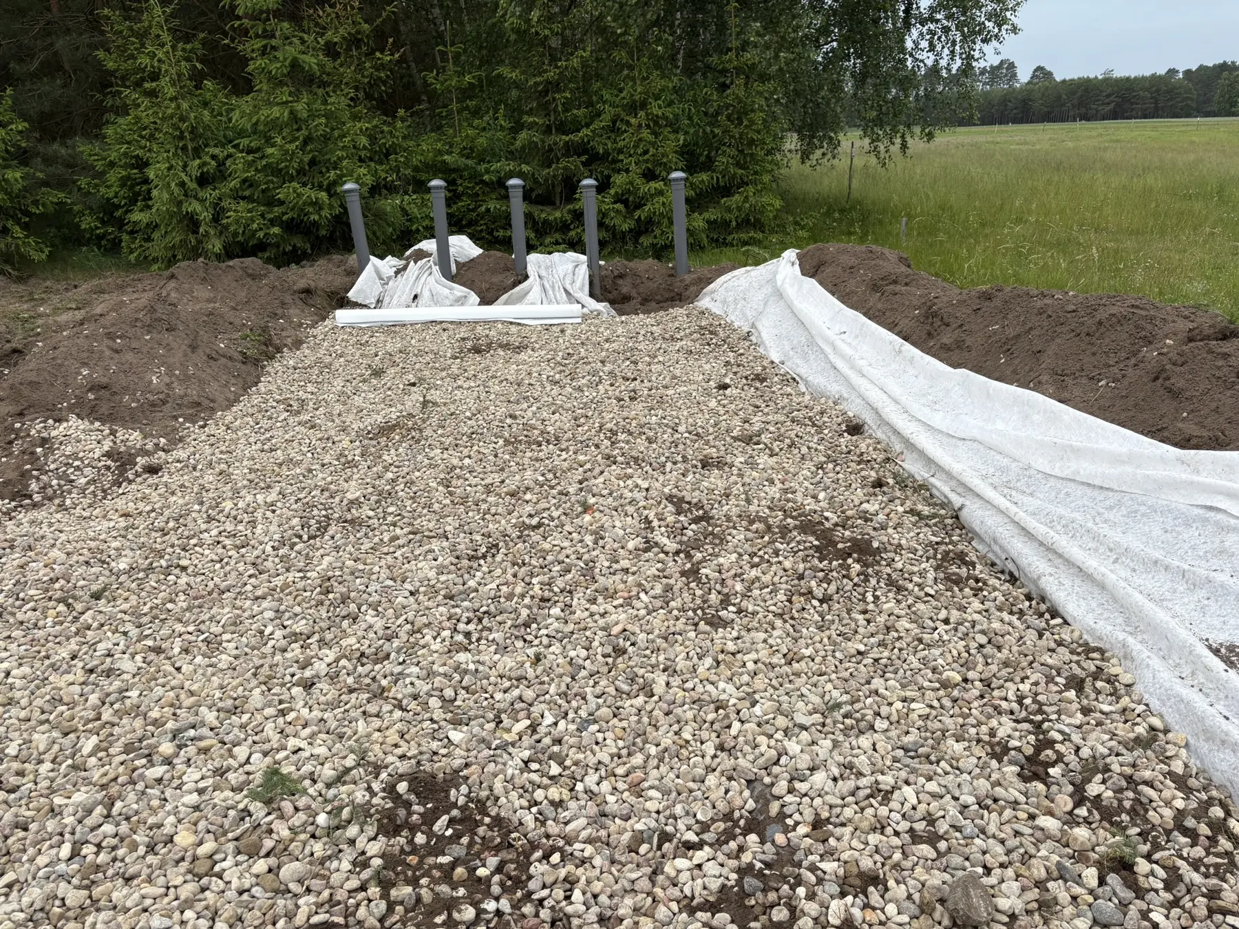 Przygotowana instalacja drenażowa